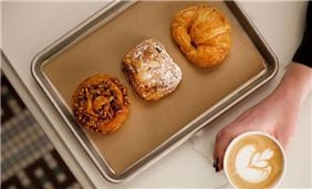 Main Line Pastries with Latte